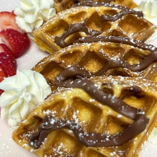 Lucuma Choc Chip Waffles